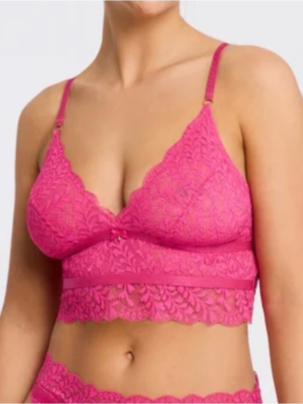 Fleur't Women's Pink Lace Bralette - Soft Support